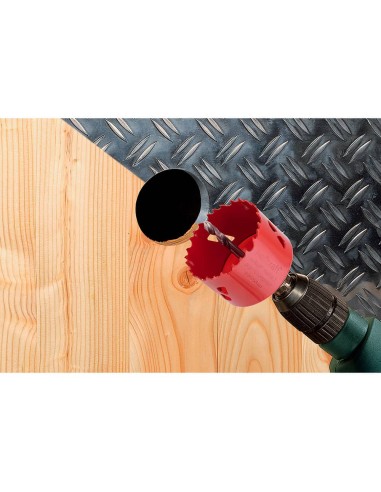 Sierra de corona bimetal con broca piloto ø127 mm