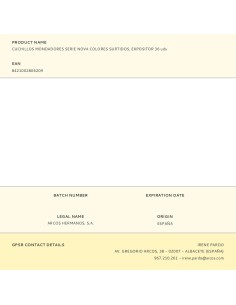 Cuchillos mondadores serie nova colores surtidos, expositor 36 uds 2