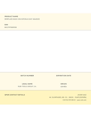 Remplazo base con esponja easy squeeze