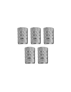 Set de 5 tapones para rueda de coche plata dunlop