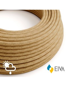 Manguera tubular h05rn-f, 2 x 1,00 mm², téxtil yute, 50 m