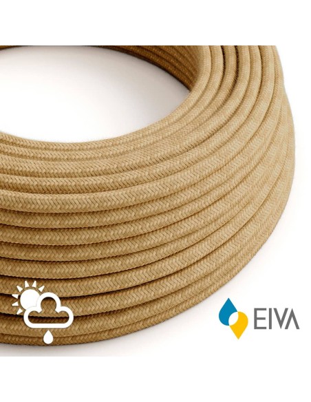 Manguera tubular h05rn-f, 2 x 1,00 mm², téxtil yute, 50 m