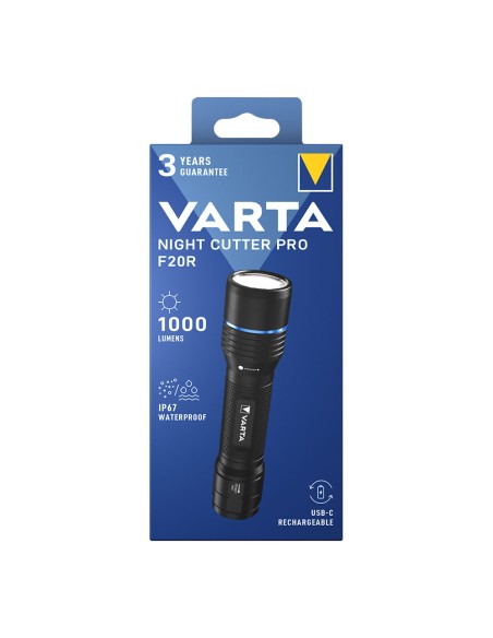 Linterna táctica night cutter pro f20r recargable 1000 lm ip67 + cordón y riñonera