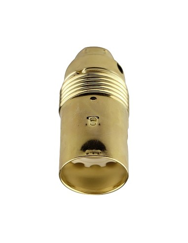 Portalámparas metálico roscado latonado vintage e14 ø25 x 60 mm