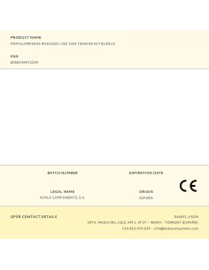 Portalamparas roscado liso con tirador e27 blanco 2