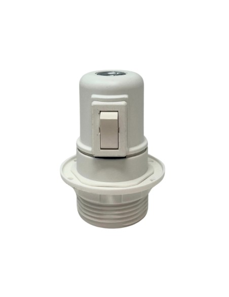 Portalámparas e27 con interruptor semirroscado con arandela 2 a 250 v blanco Portalámparas e27 con interruptor semirroscado con arandela 2 a 250 v blanco