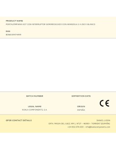 Portalámparas e27 con interruptor semirroscado con arandela 2 a 250 v blanco 2