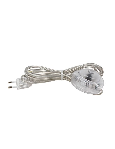 Interruptor eléctrico de pie con cable, 2,5 a 250 v, 3 m, transparente Interruptor eléctrico de pie con cable, 2,5 a 250 v, 3 m, transparente