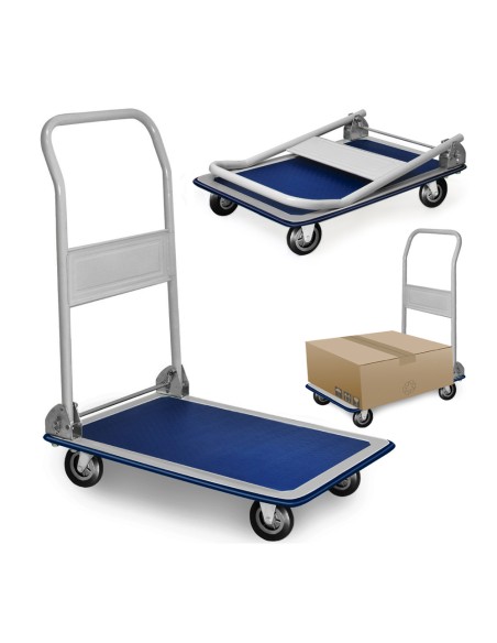 Carretilla metàlica plegable con ruedas max. 150kg 73x47x83cm