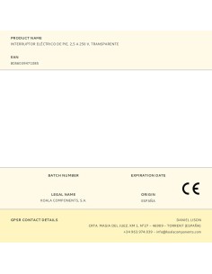 Interruptor eléctrico de pie, 2,5 a 250 v, transparente 2