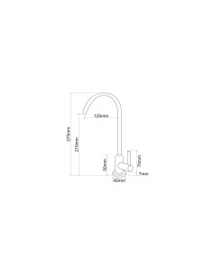 Grifo osmosis 1 agua, plateado cepillado 2