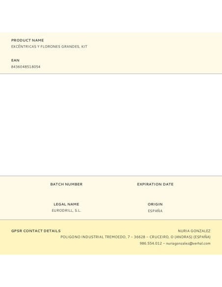 Excéntricas y florones grandes, kit