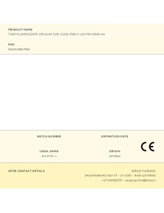 Tubo fluorescente circular 32w, g10q, 6500 k luz fria ø300 mm 2