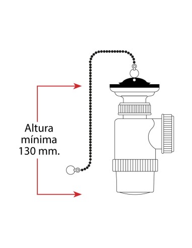 Mini sifon de botella extensible v70 con cadena...