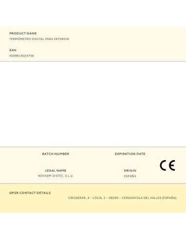Termómetro digital para exterior