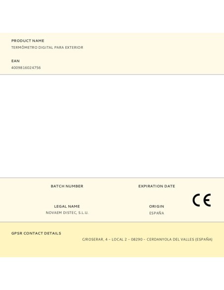 Termómetro digital para exterior