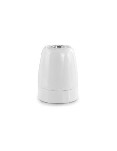 Portalamparas e27 porcelana serie vintage 4a 250v ø47x59mm blanco
