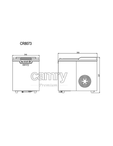 Máquina de cubitos cr8073, negra, 74-87 w, 35,5...