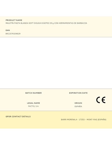 Maletín pasta blanda soft dough 8 botes 59 g...