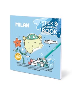 Cuaderno con adhesivos para colorear blue odissey