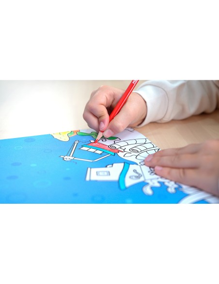 Cuaderno con adhesivos para colorear blue odissey