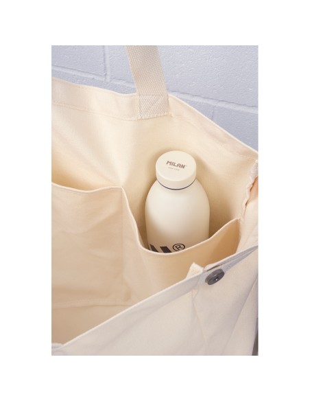 Bolso tote bag "milan® gigante 403 since 1918" beige