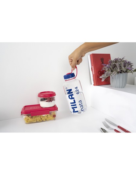 Fiambrera de tritán hermética redonda nata® 624 rosa 500 ml