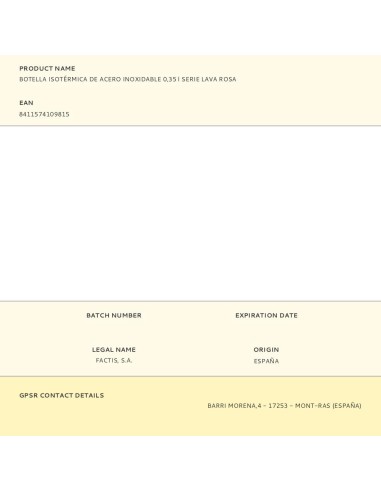 Botella isotérmica de acero inoxidable serie...