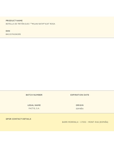 Botella de tritán 0,65 l ""milan nata® 624" rosa