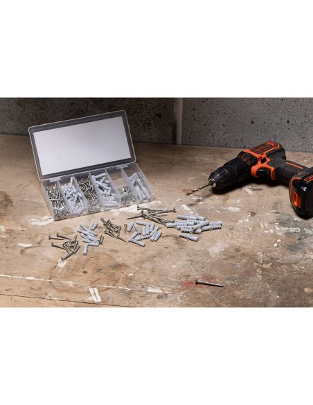 Surtido de tornillos y tacos 249 piezas