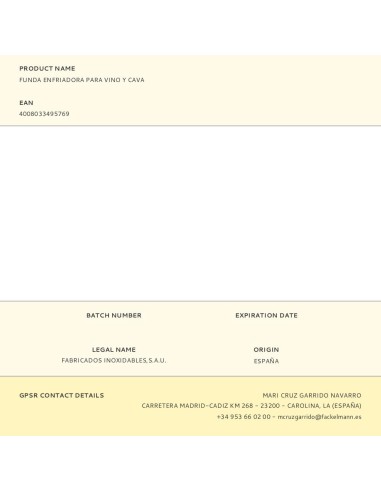 Funda enfriadora para vino y cava