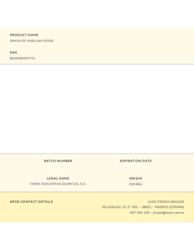 Grasa de vaselina gf500