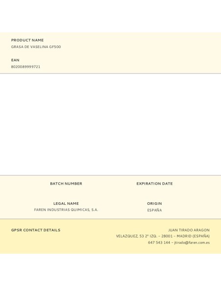 Grasa de vaselina gf500