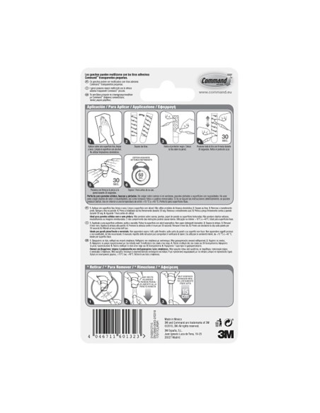 Clips redondos para cables, tranparentes, 19 x 32 x 13 mm, 4 uds + 5 tiras, 17017clr