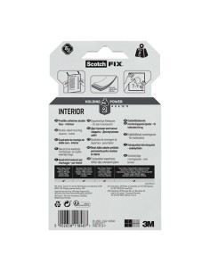 Cuadrados adhesivos doble cara, para interiores, 25mmx25mm, 16 uds, máx 2 kg 2