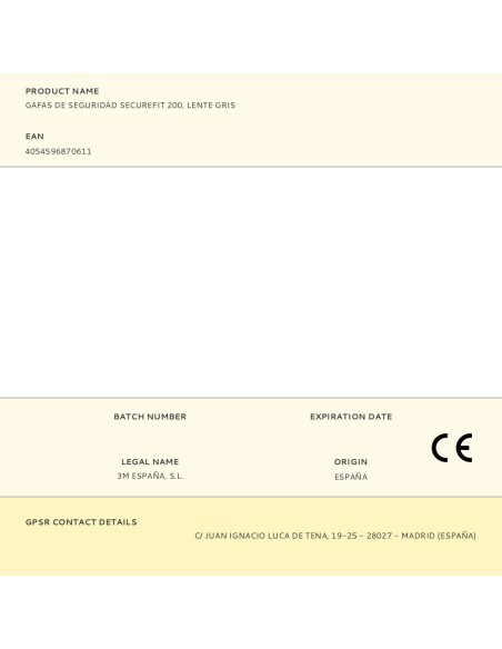 Gafas de seguridad securefit 200, lente gris