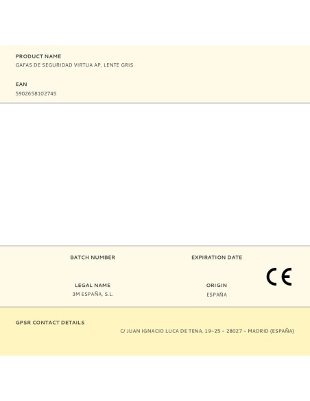 Gafas de seguridad virtua ap, lente gris