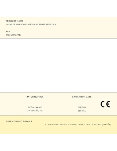 Gafas de seguridad virtua ap, lente incolora