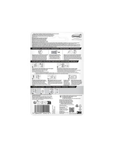 Gancho doble, grande, negro mate, 1 ud + 2 tiras, máx 1,8 kg 2