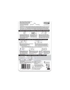 Gancho doble, grande, níquel satinado, 1 ud + 2 tiras,carga max 1,8 kg 2