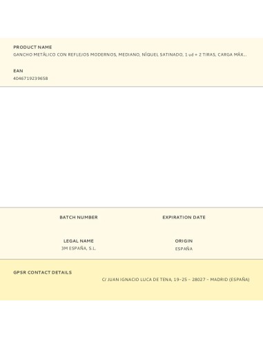 Gancho metálico con reflejos modernos, mediano,...