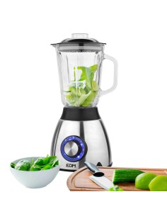 Batidora de vaso mezclador de cristal 550 w 1,5 l 2