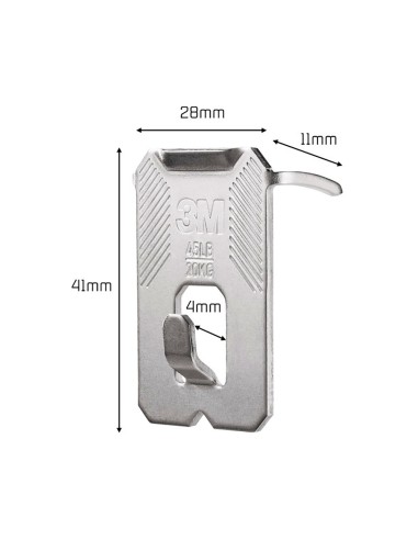 Gancho para paredes de yeso, 20 kg, 28 x 41 x 4...