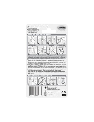 Gancho para toallas, grande, blanco, 1 ud + 2...