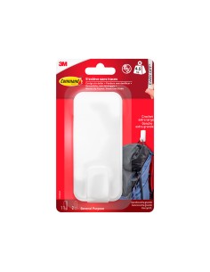 Gancho para utensilios, extragrande, blanco, 1 ud + 2 tiras, máx 4,5 kg 2