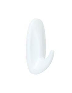 Gancho blanco, mediano, 29 x 79 x 29 mm, 2 uds + 4 tiras, máx 1,3 kg