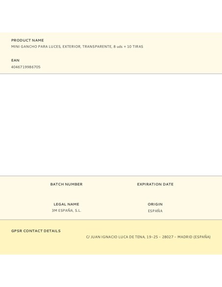 Mini gancho para luces, exterior, transparente, 8 uds + 10 tiras