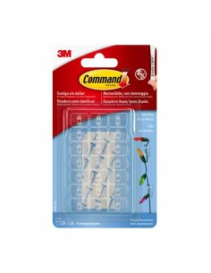 Mini gancho decorativo, transparente, 20 uds + 24 tiras 2