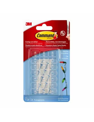 Mini gancho decorativo, transparente, 20 uds +...