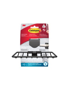 Jabonera para baño, negro mate, 1 ud + 2 tiras, máx 900 gr 2